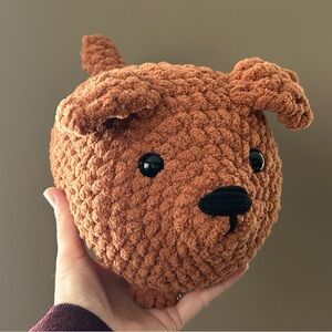 Handcrafted crochet loaf chonky dachshund dog stuffed animal toy